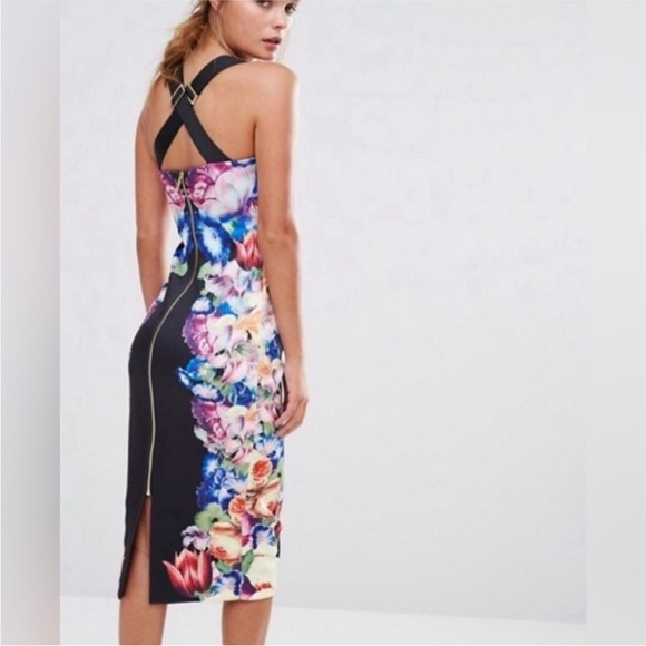 Ted Baker Women's Deony Tapestry Flora Buckle Strap Dress - Picture 3 of 9